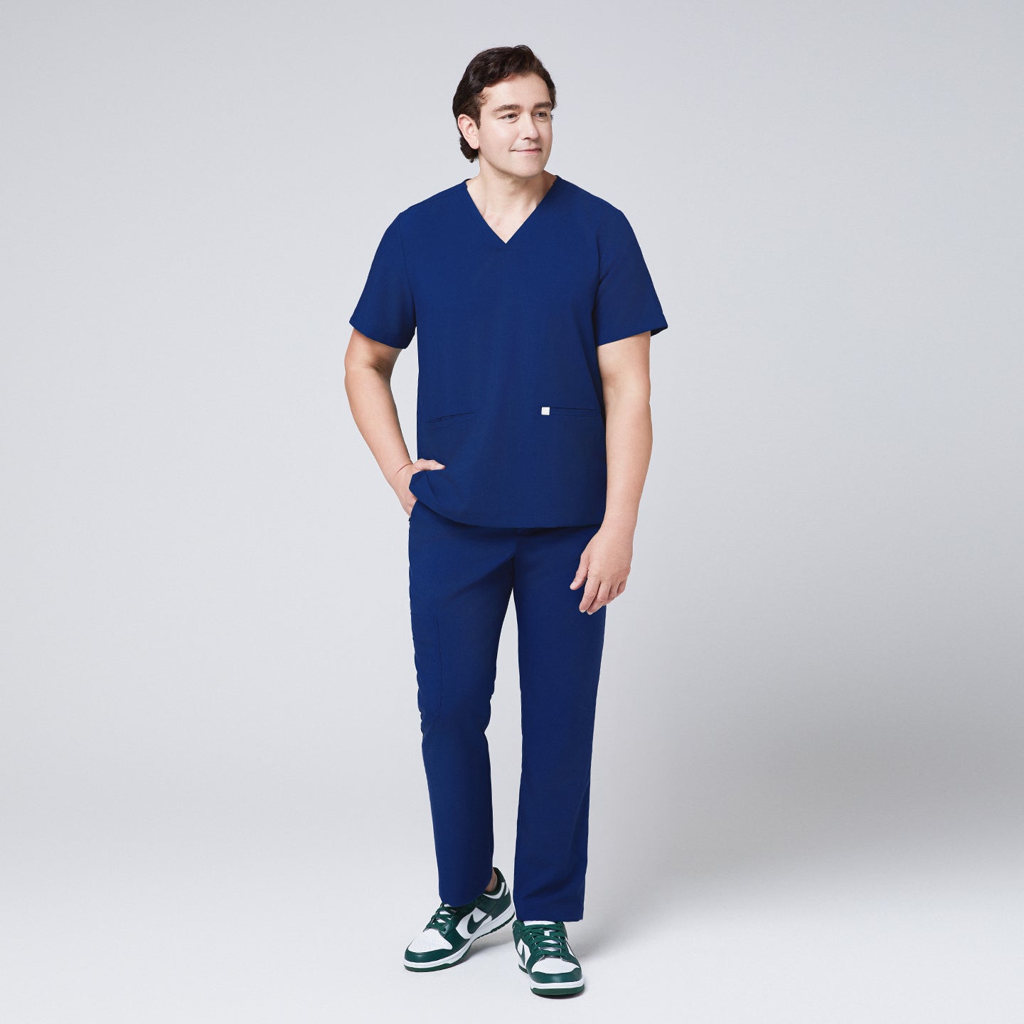 Zenir | Men's Pocket Straight Scrub Pants - Admiral Blue