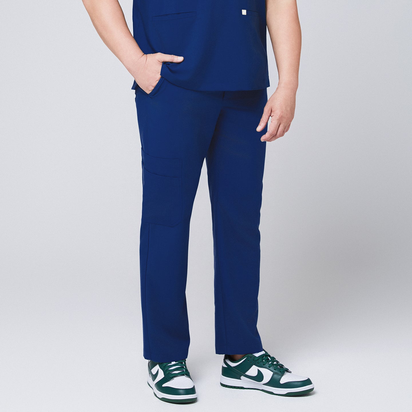 Zenir | Men's Pocket Straight Scrub Pants - Admiral Blue