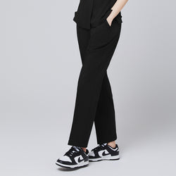 Image of Zenir | Women's Line Banding Scrub Pants - Eco Black