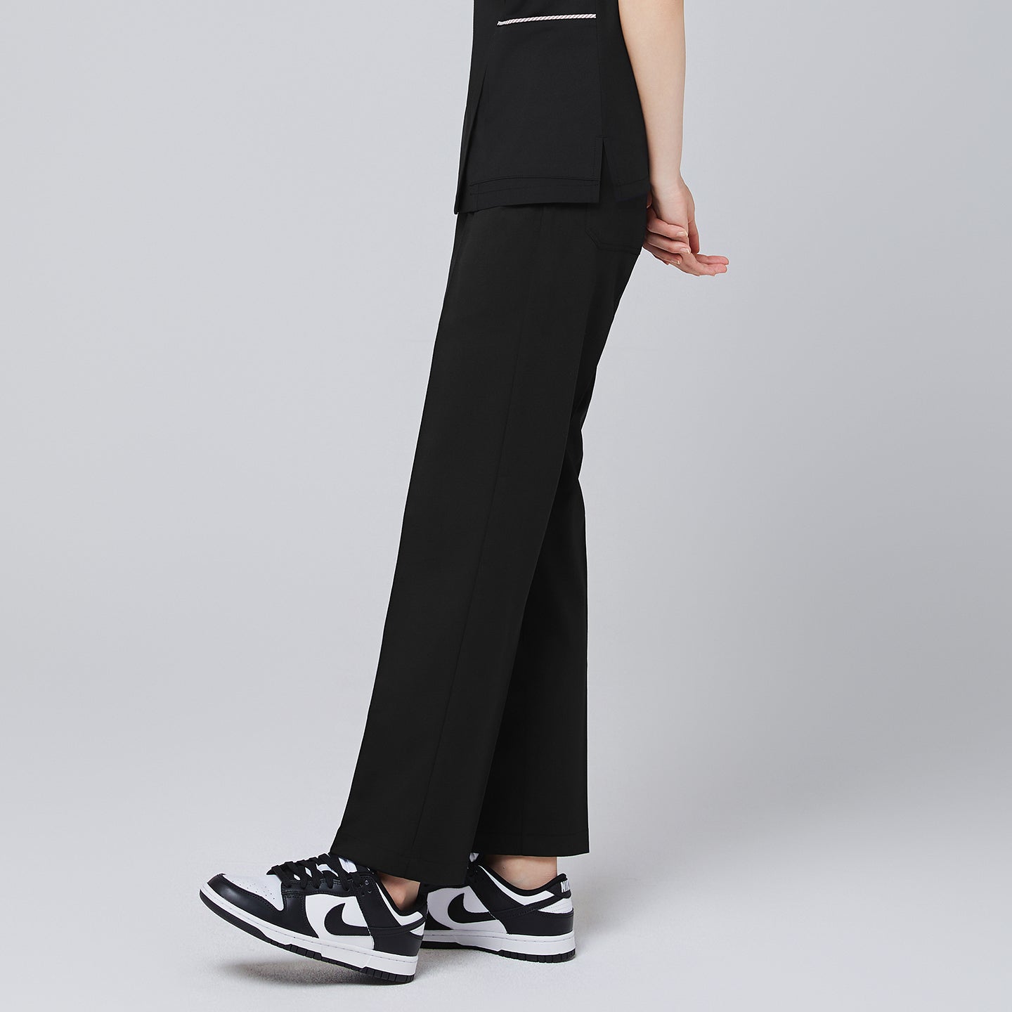 Zenir | Women's Line Banding Scrub Pants - Eco Black